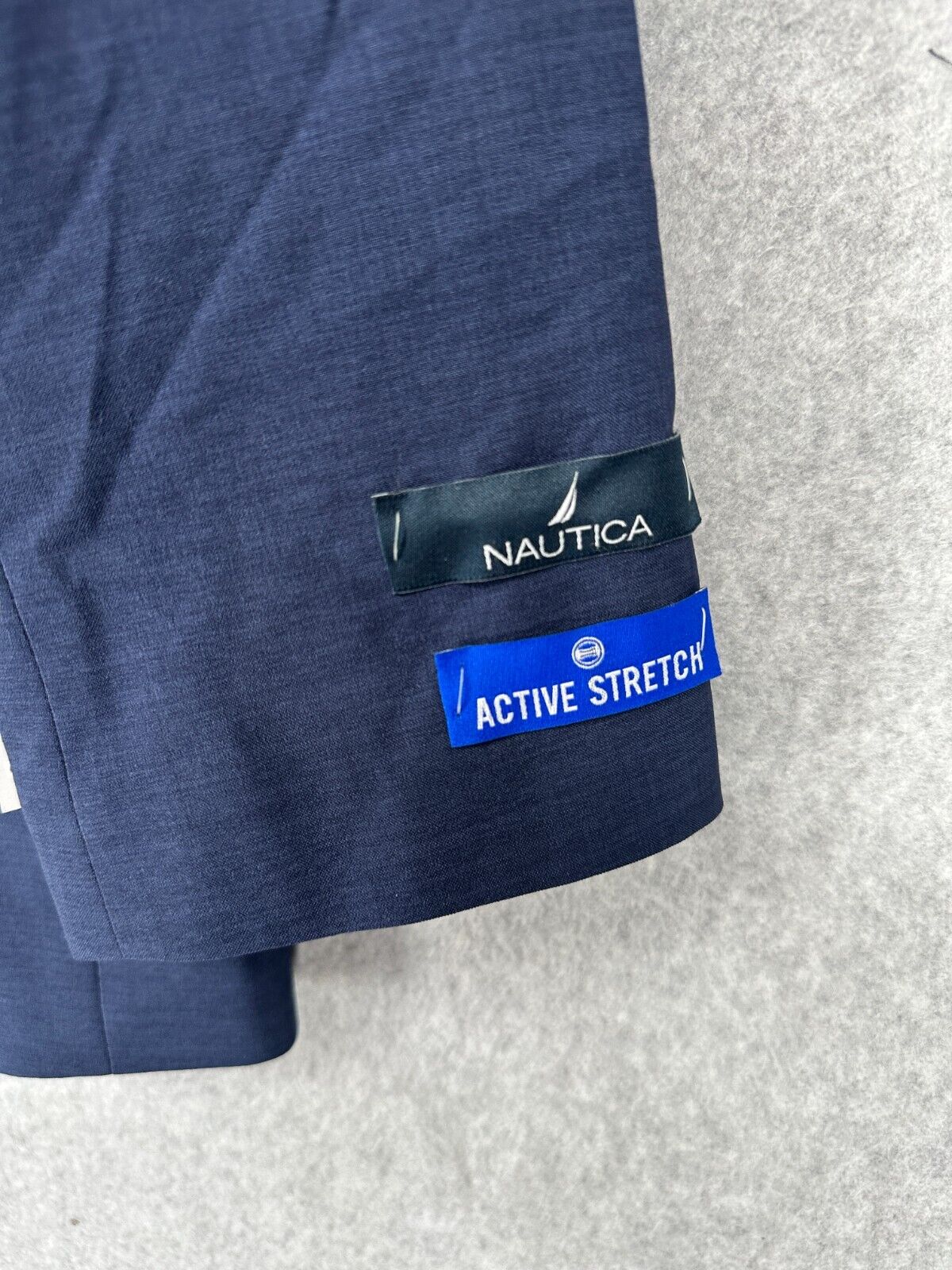 NAUTICA Suit Jacket Mens Size 36S Blue Solid Modern Fit Stretch GAFF NWT