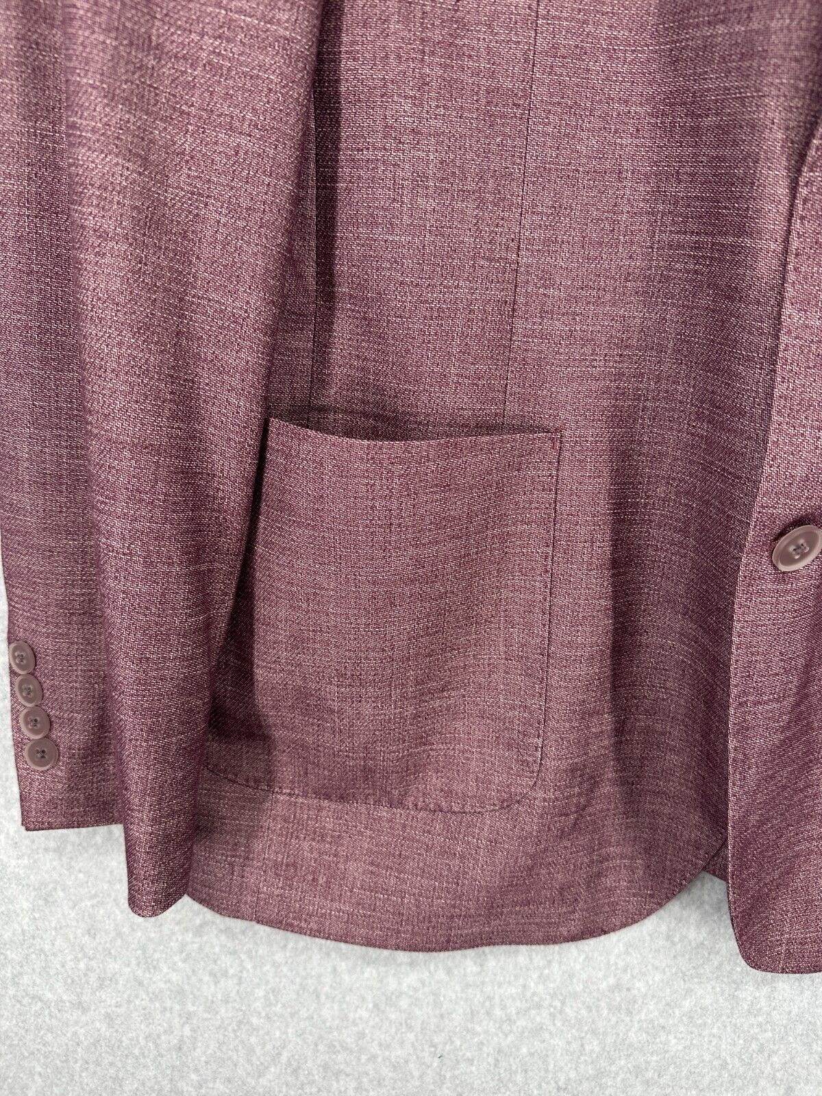 CALVIN KLEIN Sport Coat Mens Size 44L Raspberry Red Slim Fit Jacket NWOT