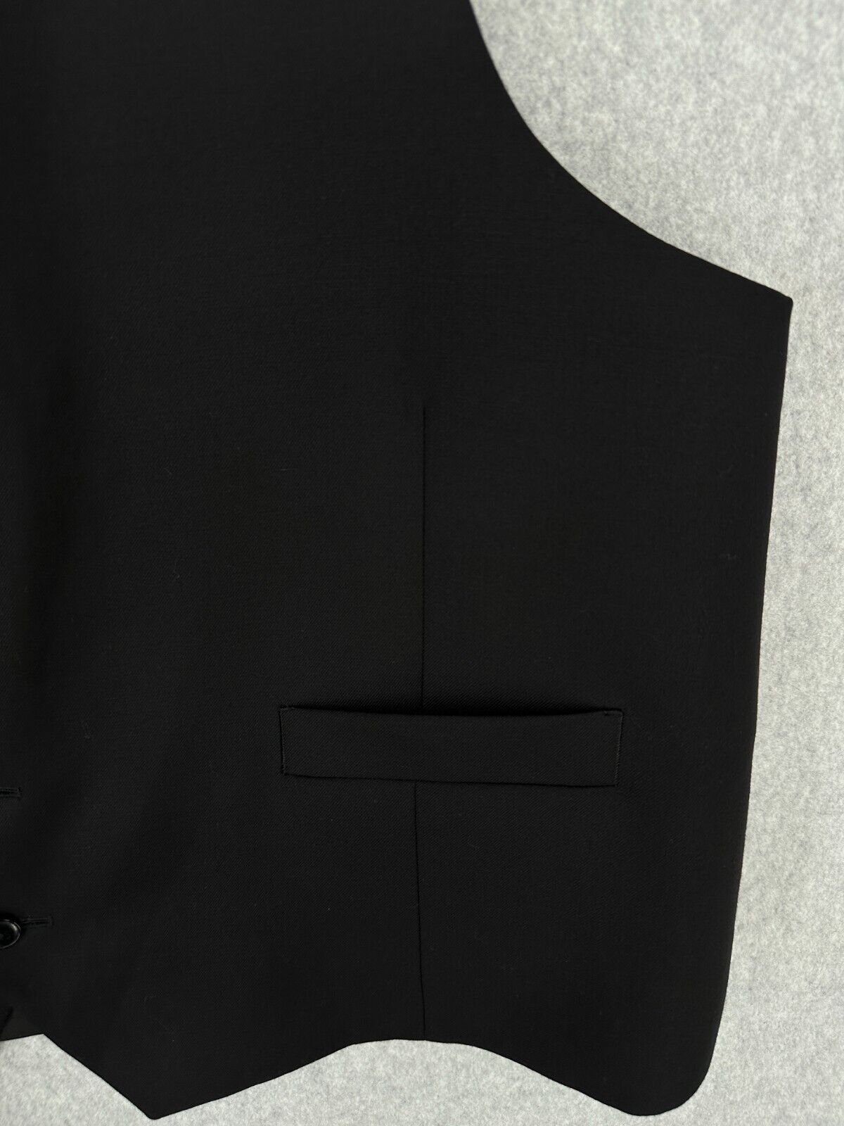 MICHAEL KORS Suit Vest Mens Size XL Black Wool Blend Stretch