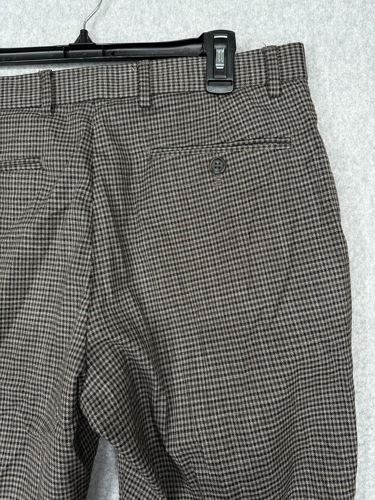 TOMMY HILFIGER Dress Pants Mens Size 36x30 Brown Check Plaid Modern Fit TATE NWT