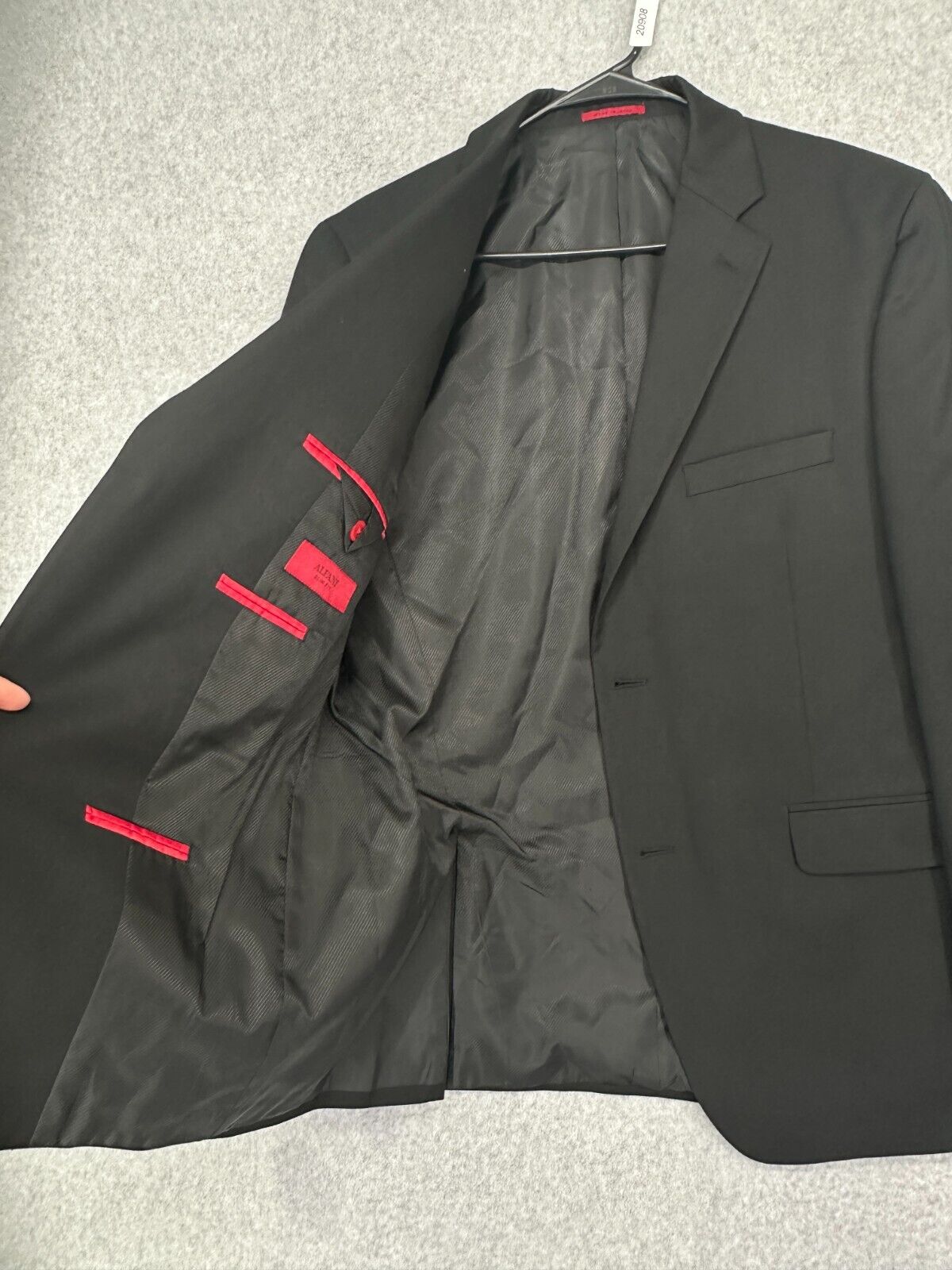 ALFANI Suit Jacket Size 40R Black Solid  Stretch Performance Slim Fit NWOT