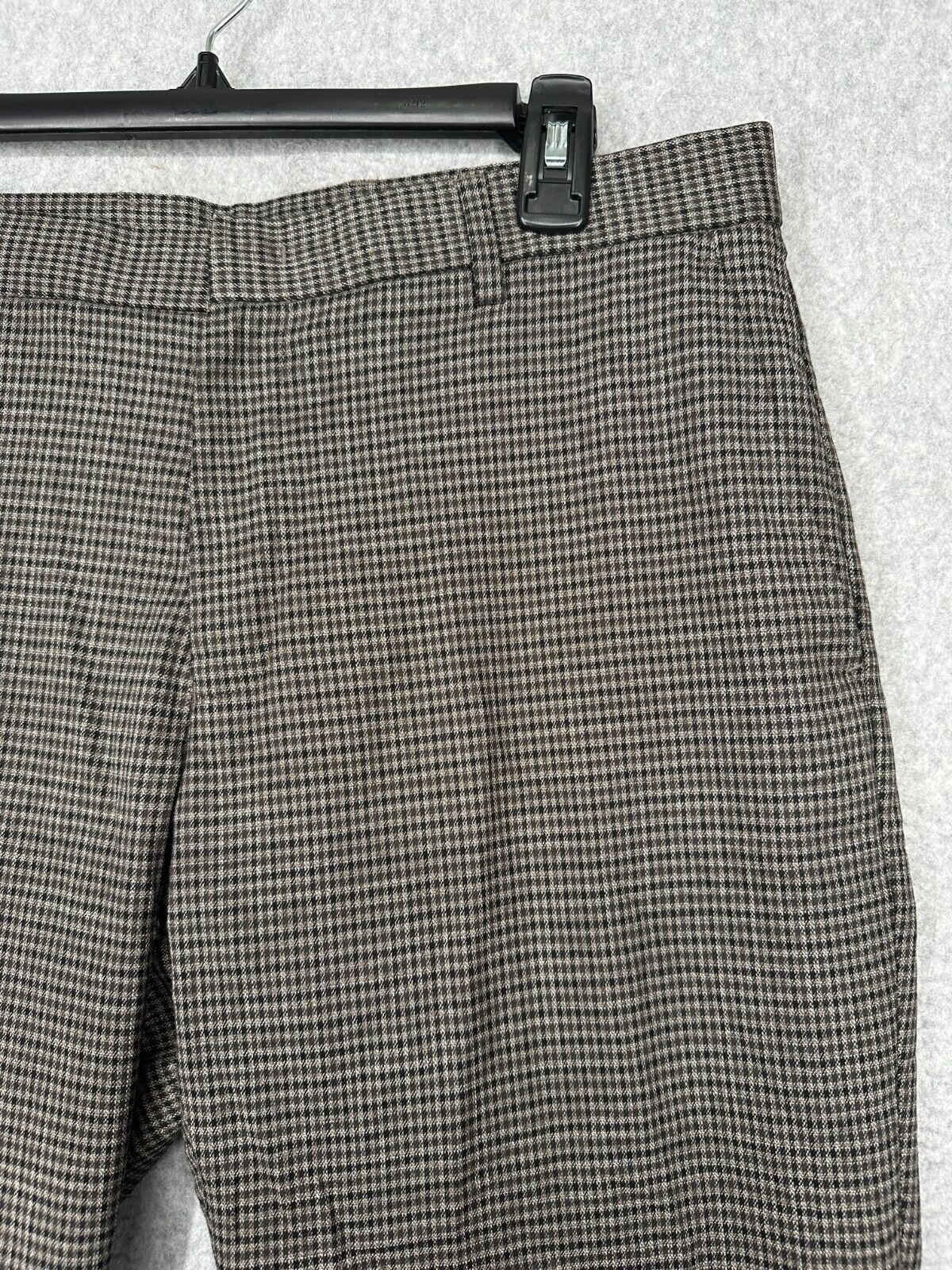 TOMMY HILFIGER Dress Pants Mens Size 36x34 Brown Check Plaid Modern Fit TATE NWT