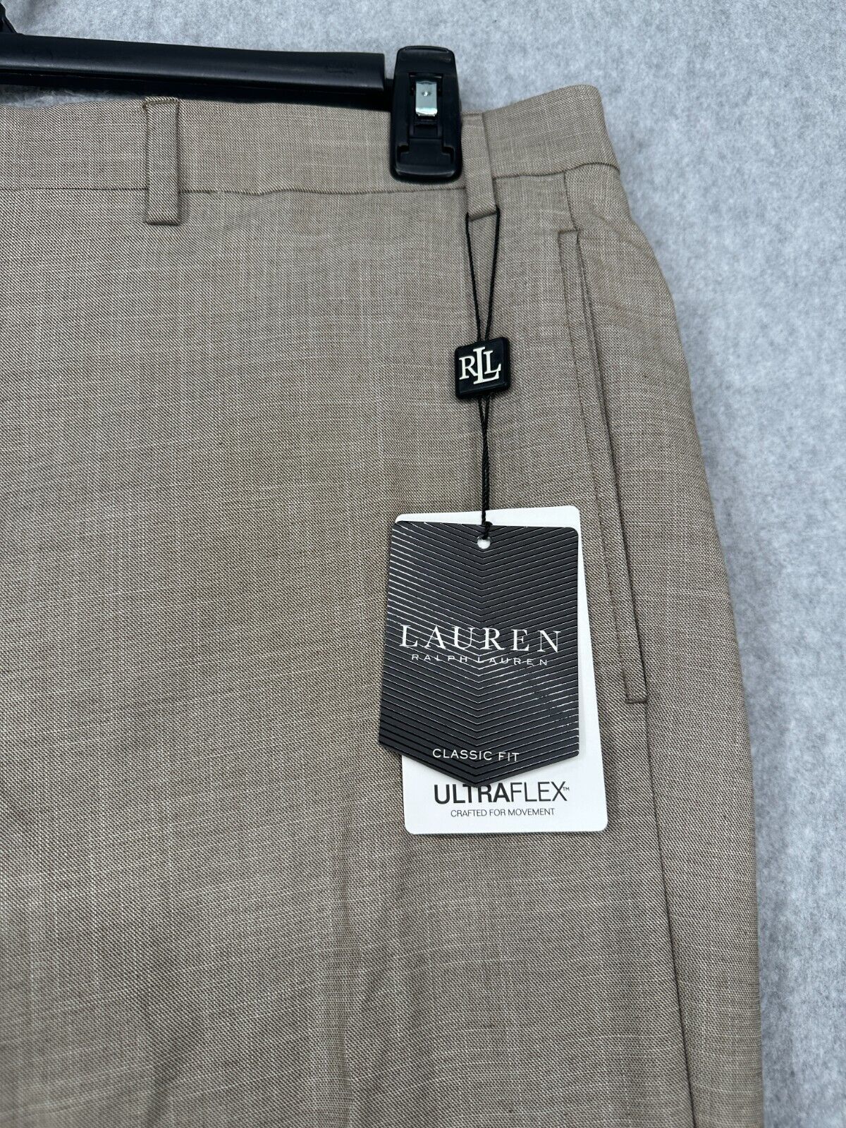 Lauren Ralph Lauren Dress Pants Mens Size 36x34 Light Brown Sharkskin Classic