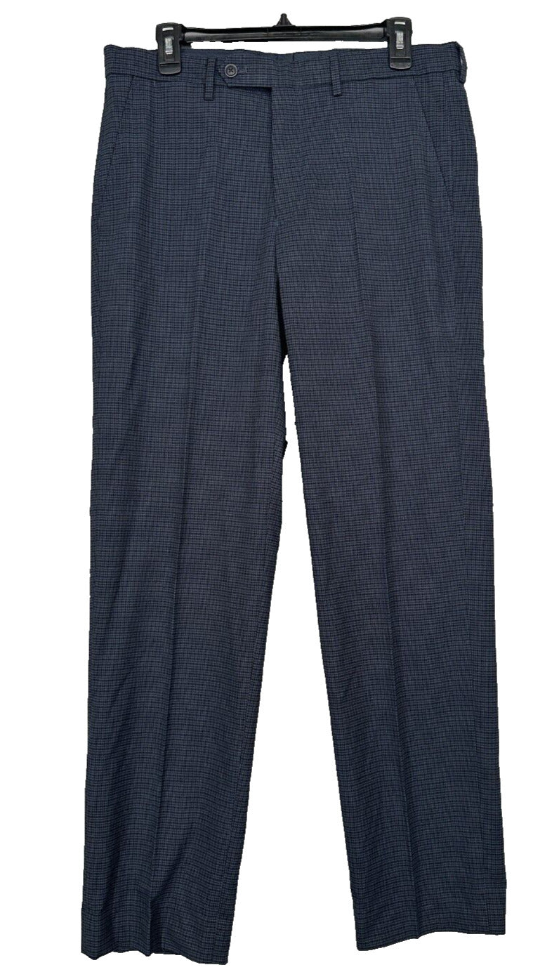 NAUTICA Suit Pants Mens Size 36x32 Blue Tick Modern Fit Bi Stretch NWT