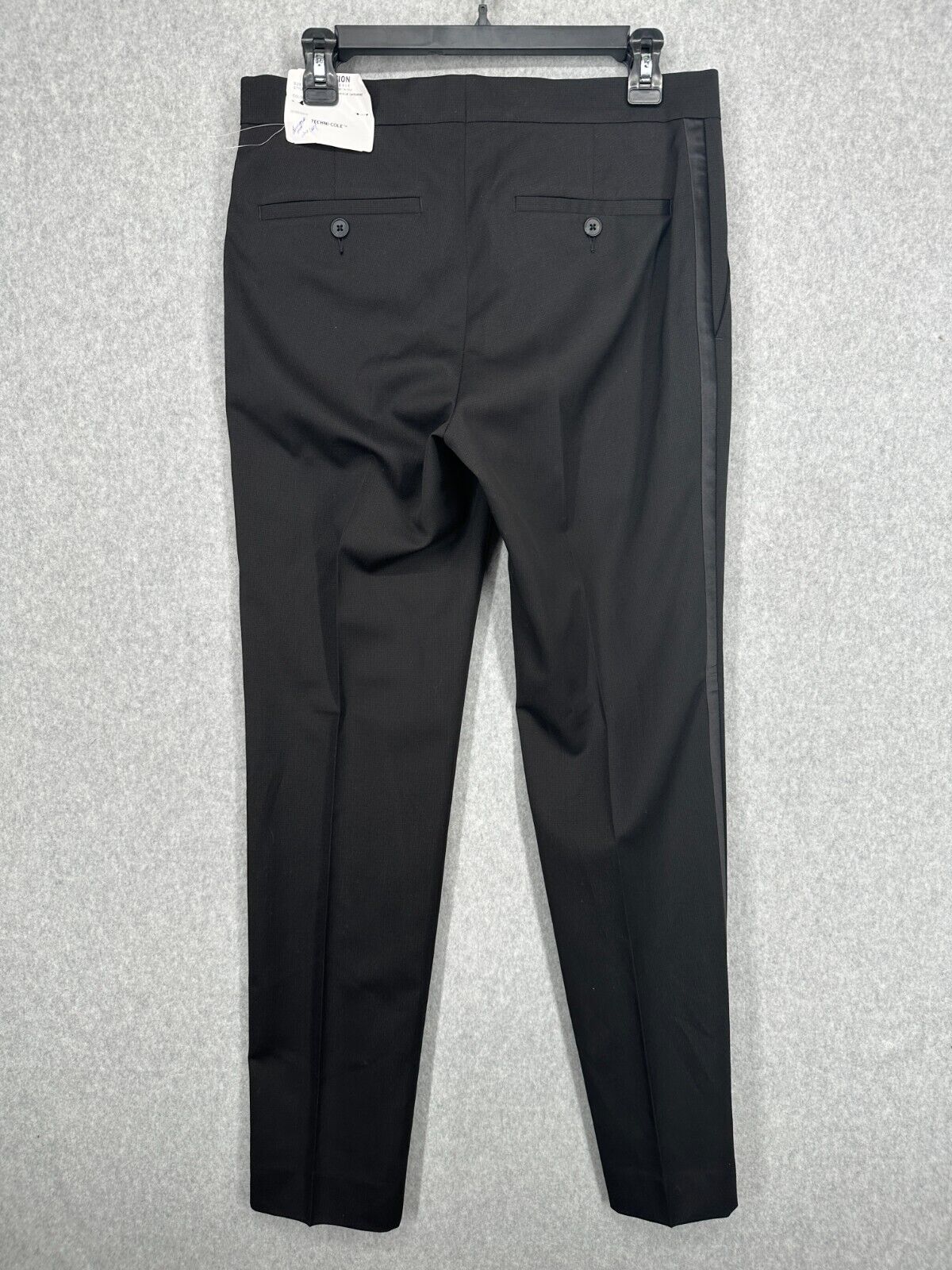 Kenneth Cole Reaction Tuxedo Pants Men Size 31x32 Black Slim Fit Ready Flex