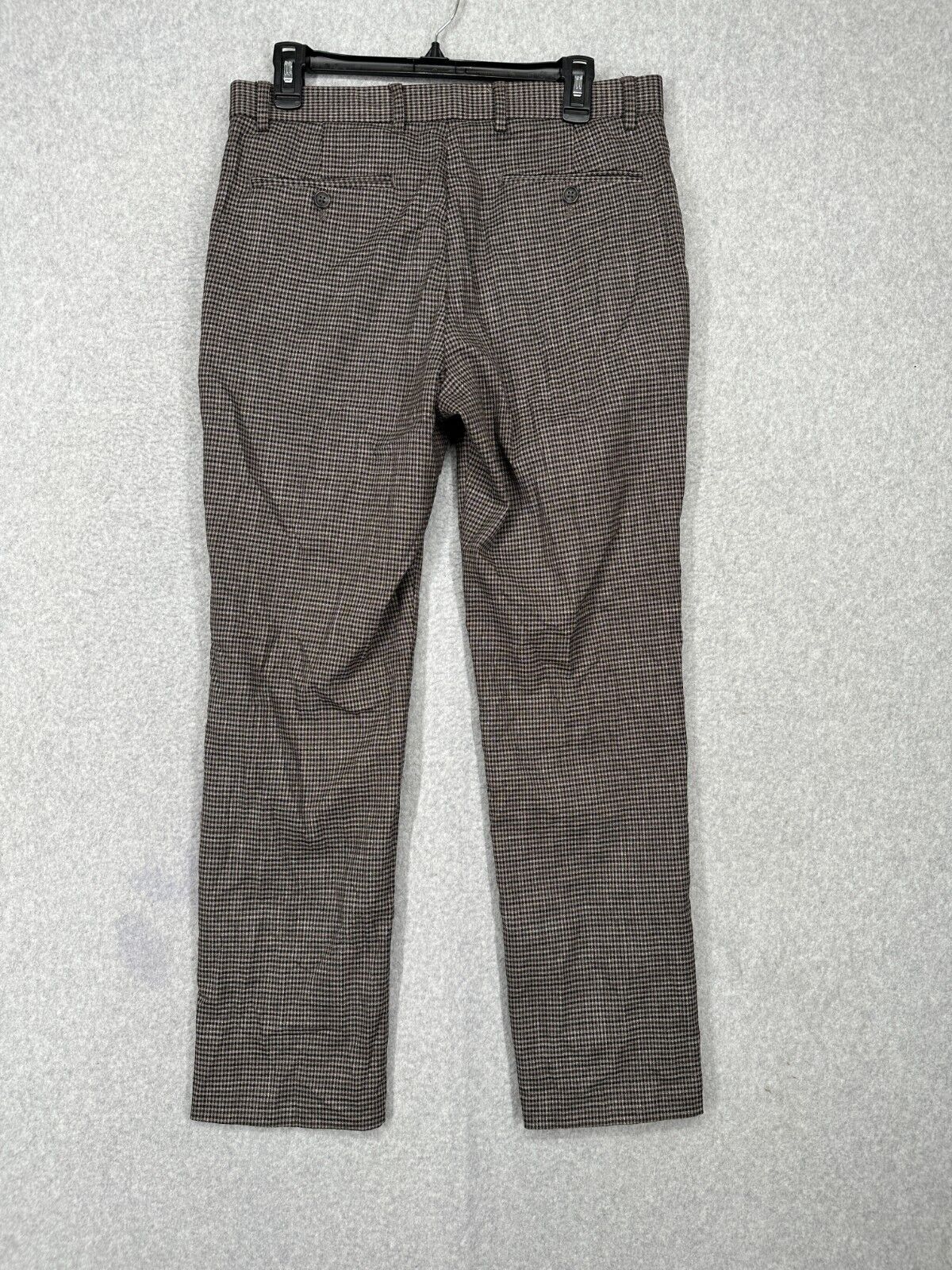 TOMMY HILFIGER Dress Pants Mens Size 38x30 Brown Check Plaid Modern Fit TATE NWT