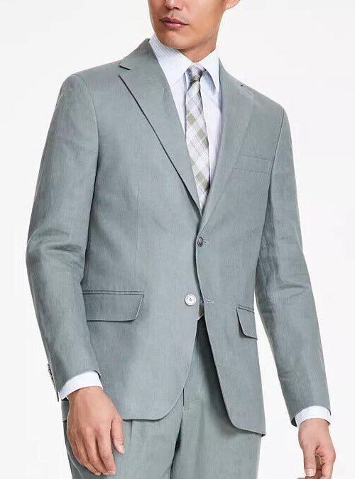 TOMMY HILFIGER Sport Coat Linen Sage Green Size 44L Modern Fit NWOT $295