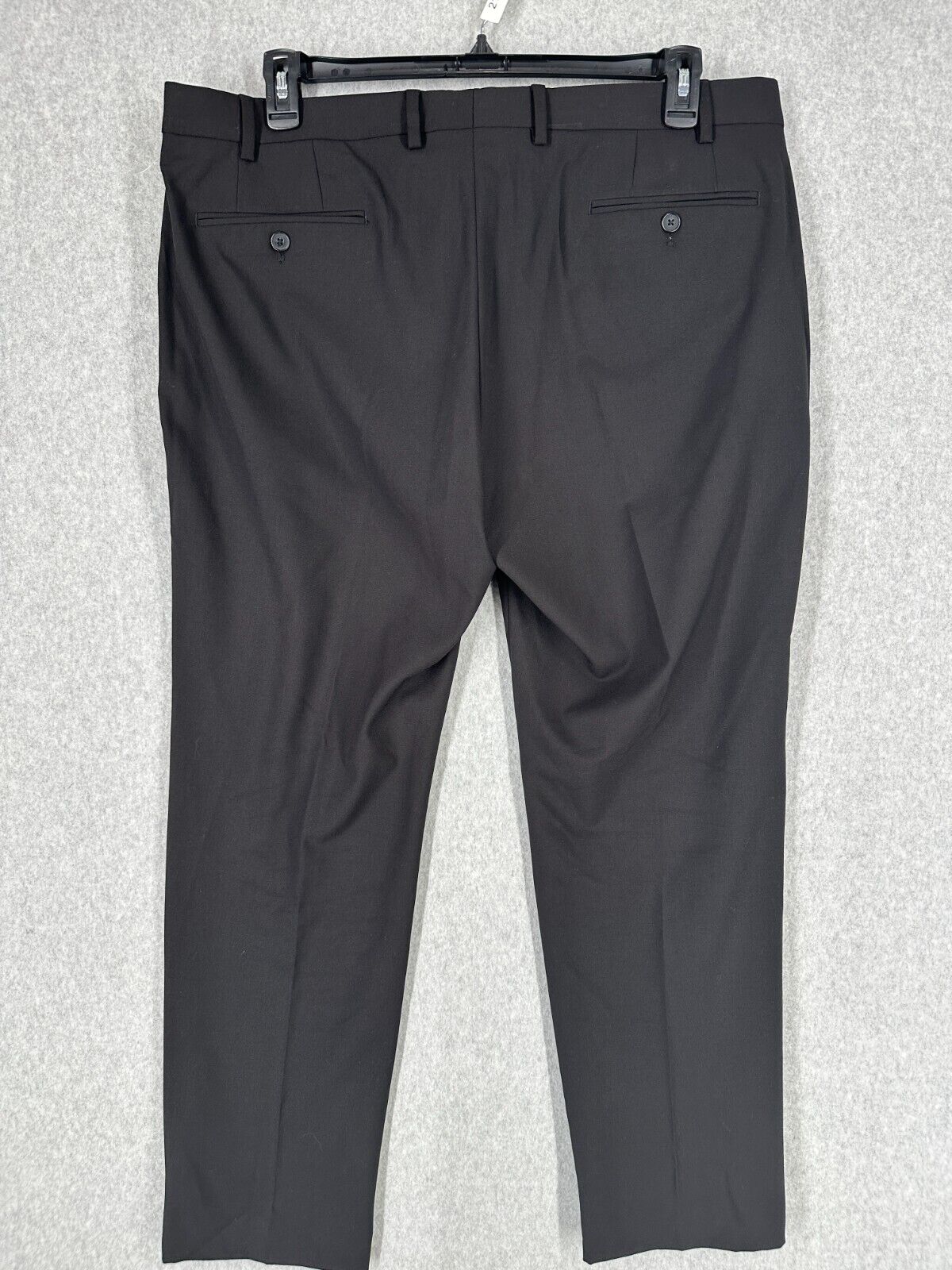 Calvin Klein Dress Pants Mens Size 40x30 Black Solid Slim Fit Stretch