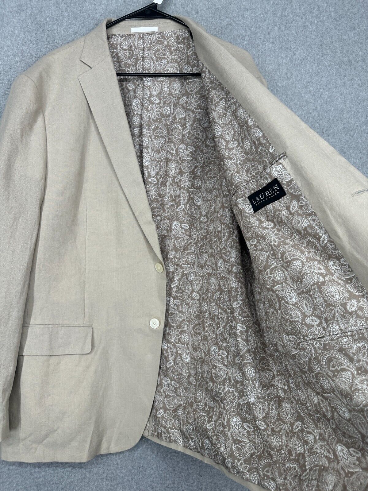 Lauren Ralph Lauren Sport Coat Size 36R Tan UltraFlex Classic Fit Linen NWT