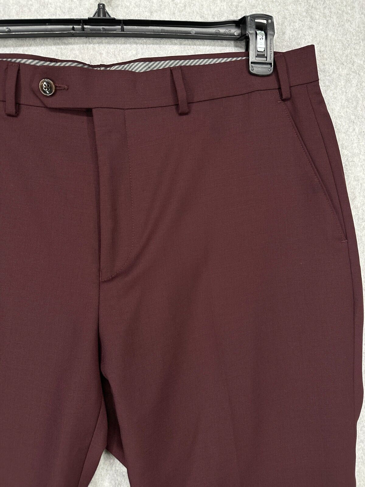 MICHAEL KORS Suit Pants Mens Size 36x30 Burgundy Sharkskin Airsoft Classic Fit