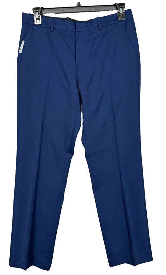 Perry Ellis Dress Pants Mens Size 32x30 Blue Folio-Flex Modern Fit