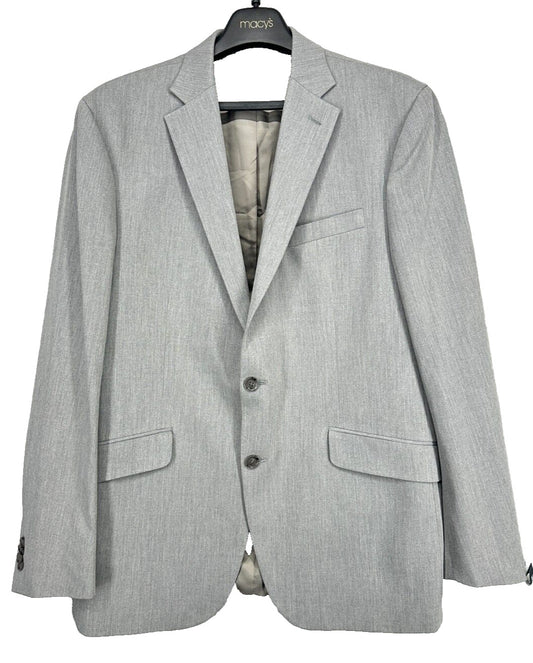 KENNETH COLE Suit Jacket Size 44L Light Gray Ready Flex Slim Fit NWOT $395