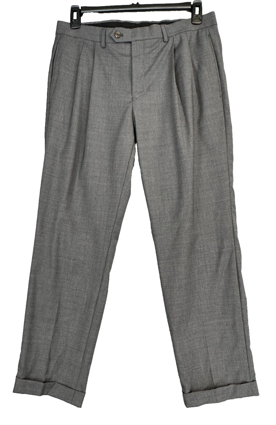 Lauren Ralph Lauren Dress Pants 34x30 Gray Pleated High Performance Wool FLAW