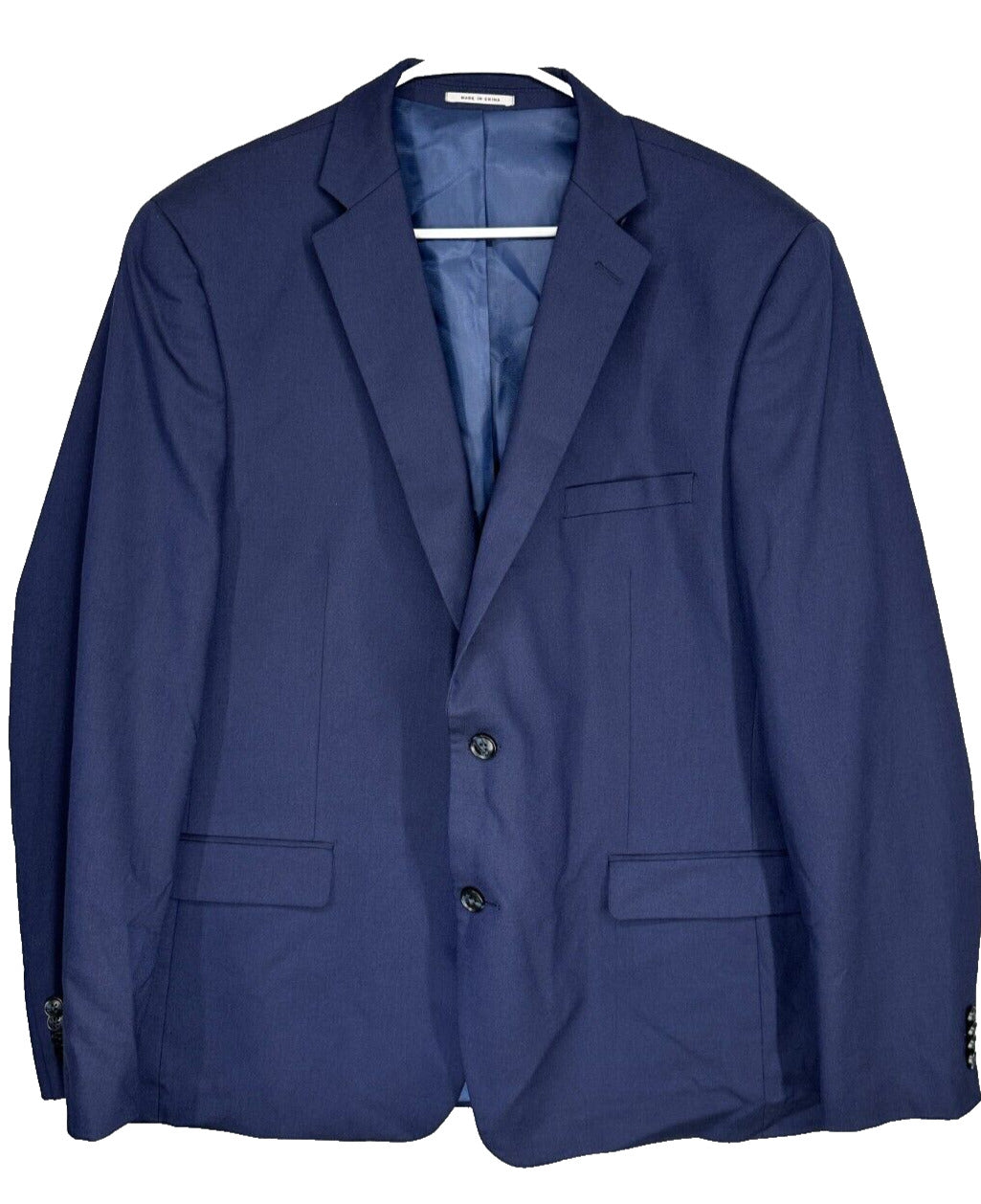 ALFANI Suit Jacket Size 46R Navy Solid Slim Fit Stretch NWOT $360