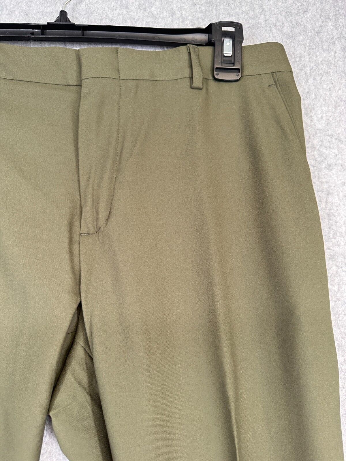 Perry Ellis Mens Pants 30x32 Olive Green Skinny Fit Tapered Water Repellent NWT