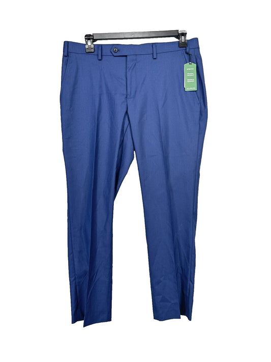 ALFANI Suit Pants Size 36x30 Blue Slim Fit Stretch Solid NWOT $135