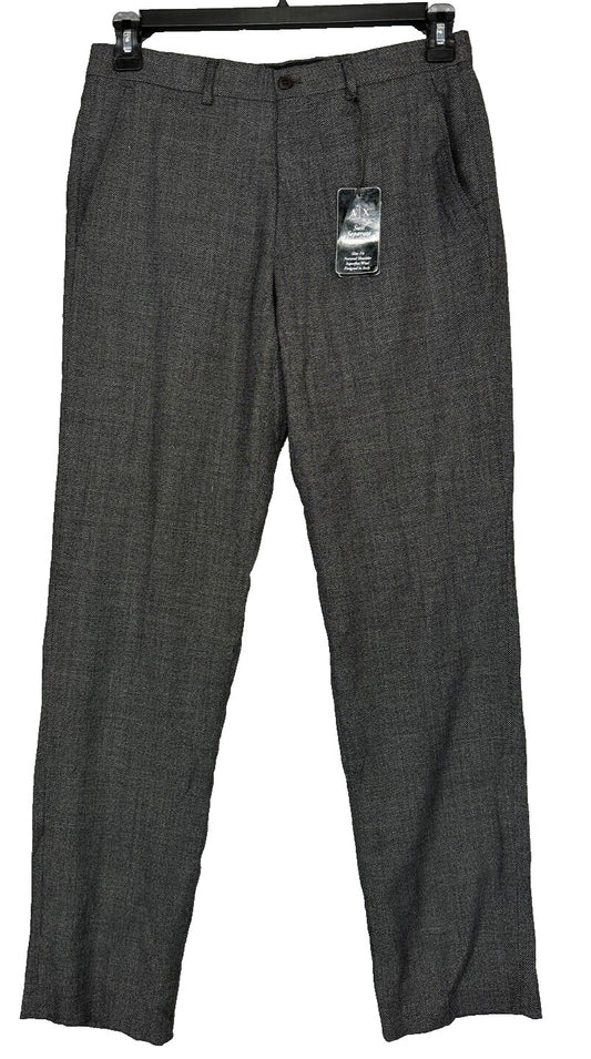 Armani Exchange Dress Pants Mens Size 32x32 Gray Pindot Slim Fit Wool NWT