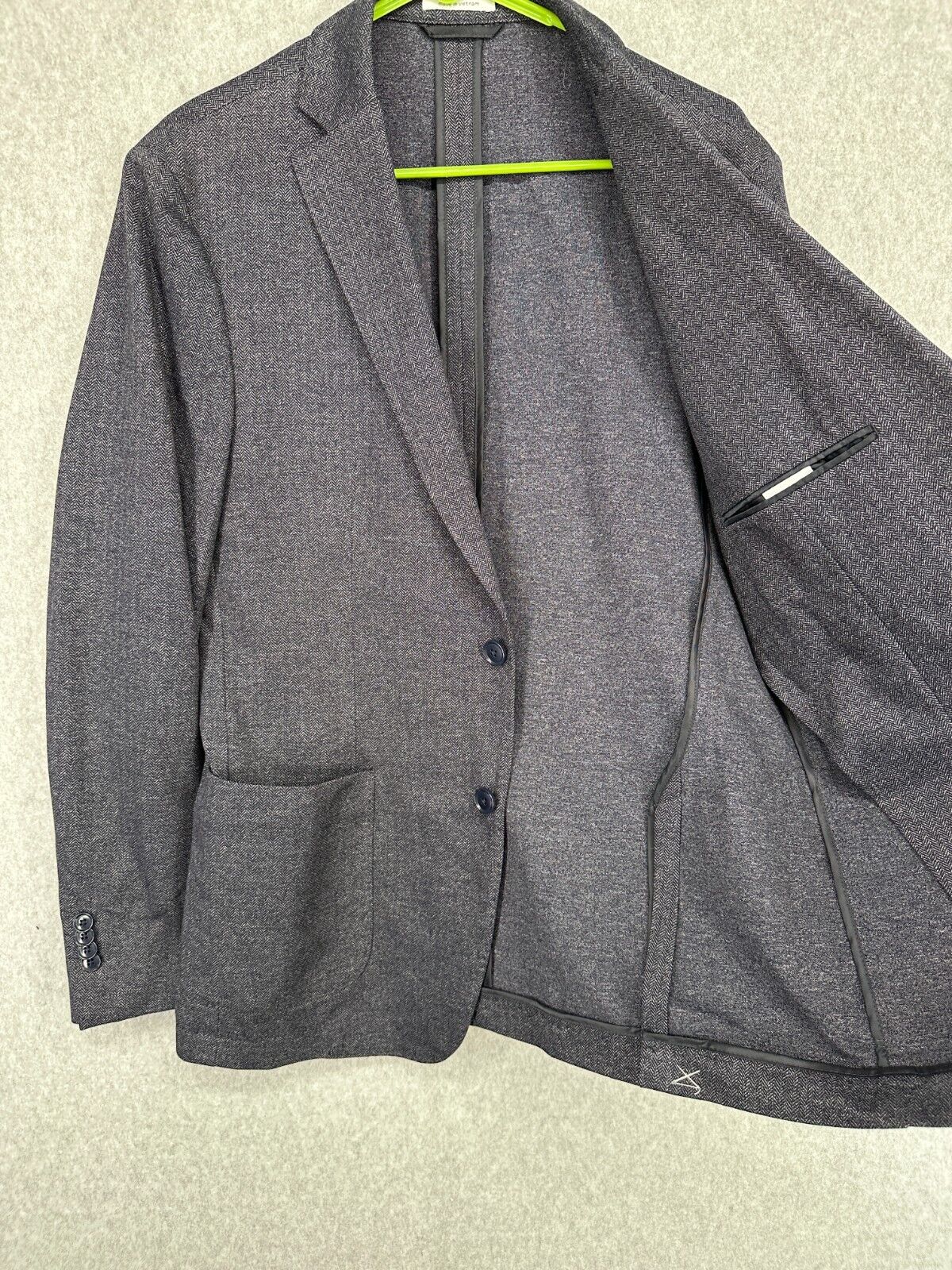 Bar III Sport Coat Mens Size 40R Dark Blue Herringbone Slim Fit NWOT $295