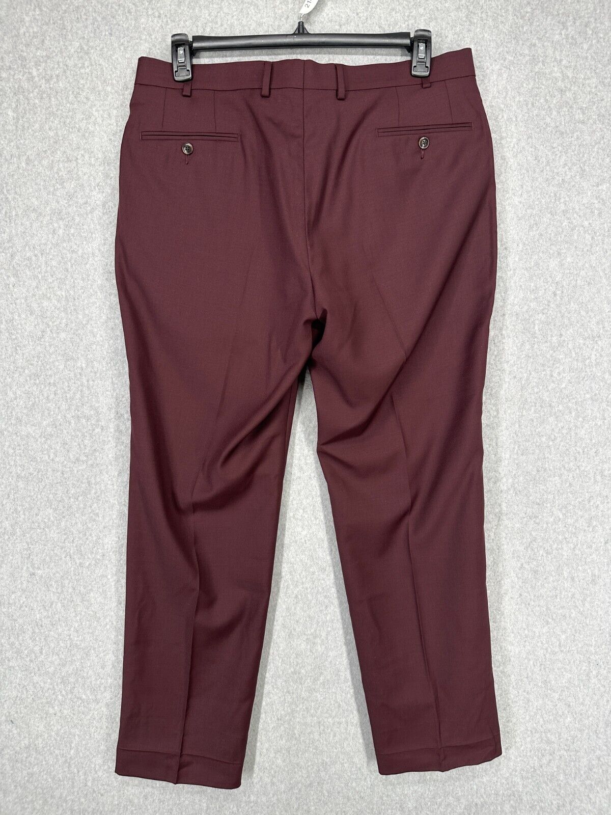 MICHAEL KORS Suit Pants Mens Size 36x30 Burgundy Sharkskin Airsoft Classic Fit