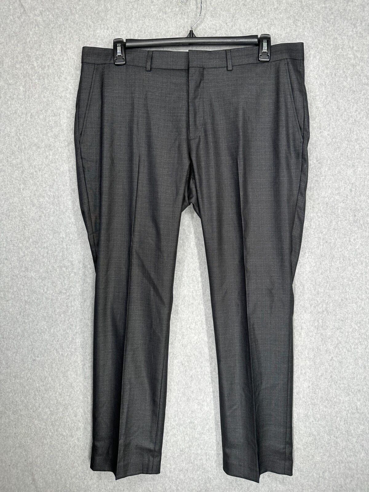 KENNETH COLE Suit Size 44R 38x30 Gun Metal Techni-Cole Slim Fit Stretch 2-Piece