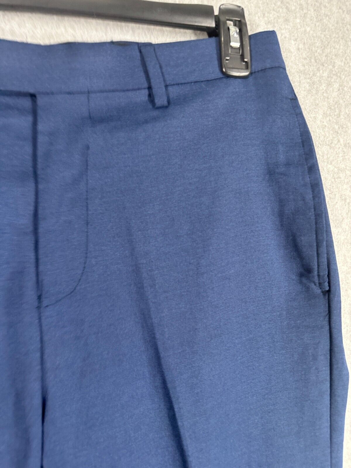 Calvin Klein Dress Pants Mens Size 32x32 Blue Solid Slim Fit Performance PreWorn