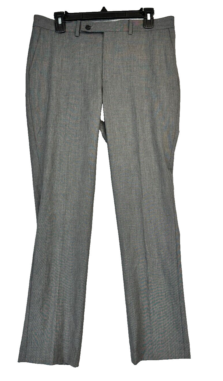 DKNY Mens Pants 31x30 Gray Modern Fit Stretch Straight Leg Dario NWT