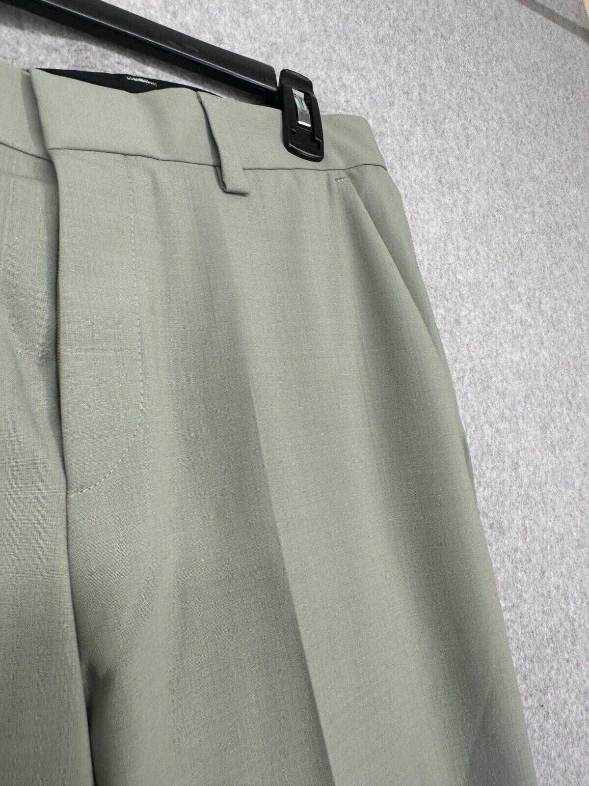 HUGO BOSS Suit Pants Mens Size 36x32 Celery Green Modern Fit Wool Blend NWT