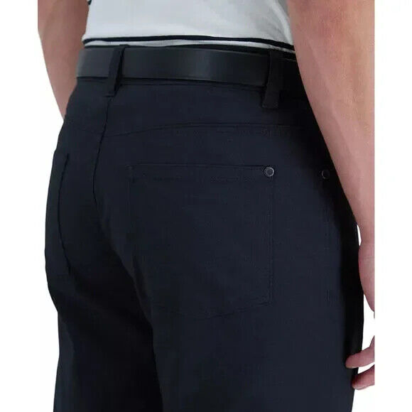 Kenneth Cole Reaction Pants Size 32x29 Black Slim Fit Techni-Cole Canvas NWT $95