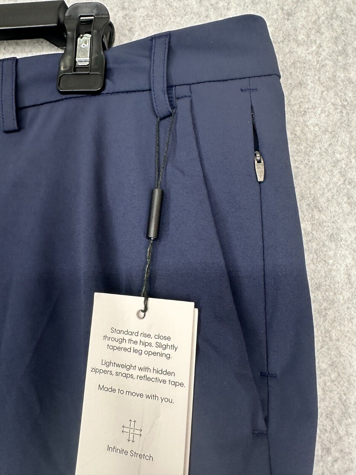 Calvin Klein Tech Dress Pants Mens Size 34x32 Navy Blue Solid Slim Fit JET NWT