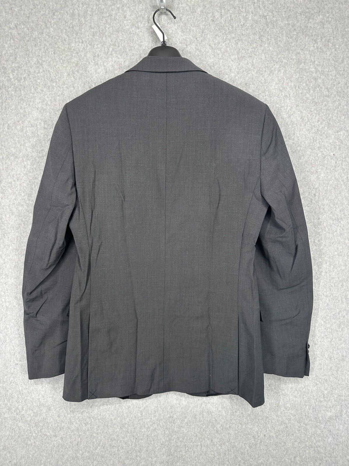 CALVIN KLEIN Suit Jacket Size 40L Dark Gray Slim Fit Wool Blend Stretch NWOT