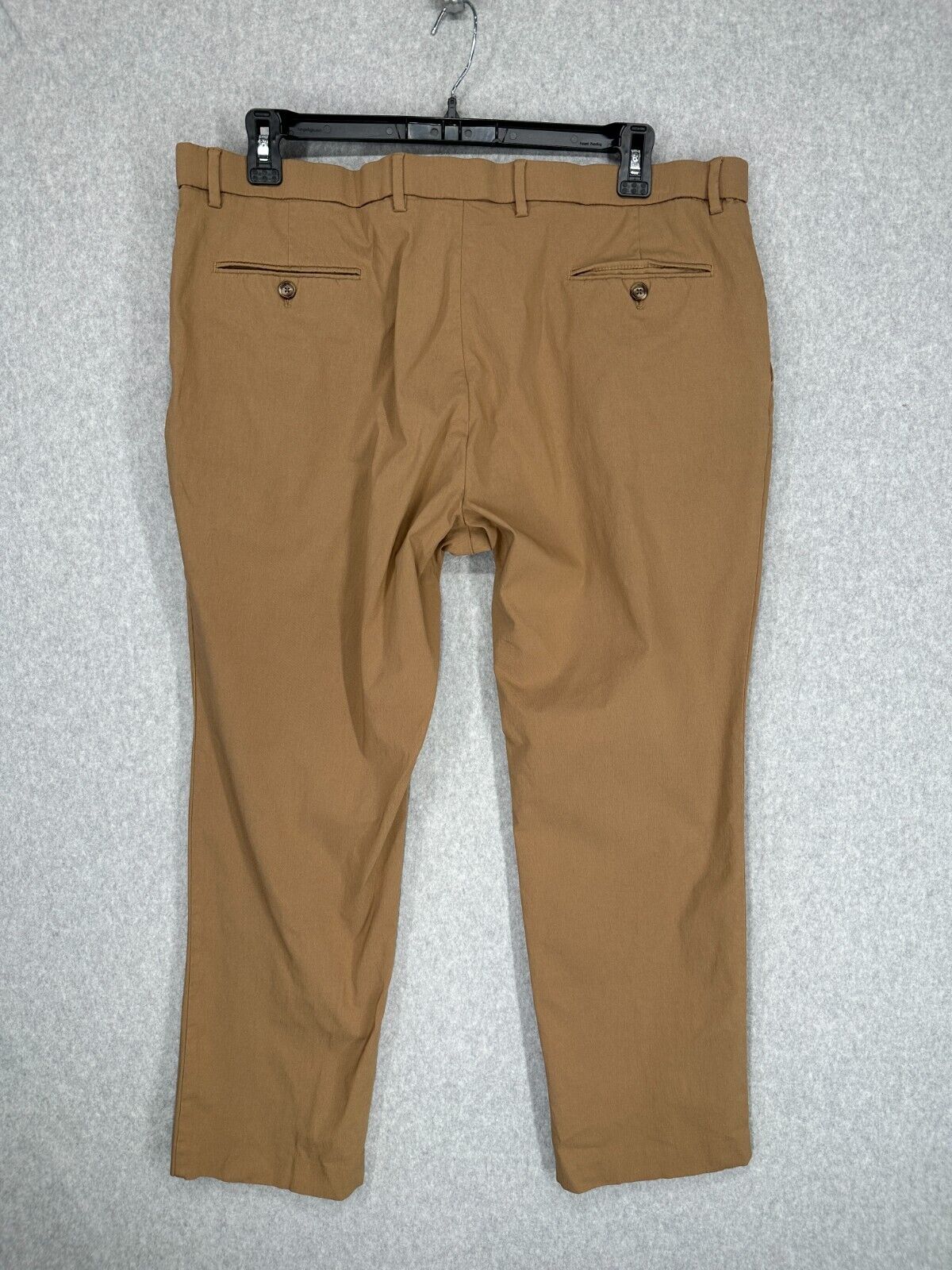 TOMMY HILFIGER Performance Pants Mens 42x30 Camel Modern Fit TH Flex Stretch