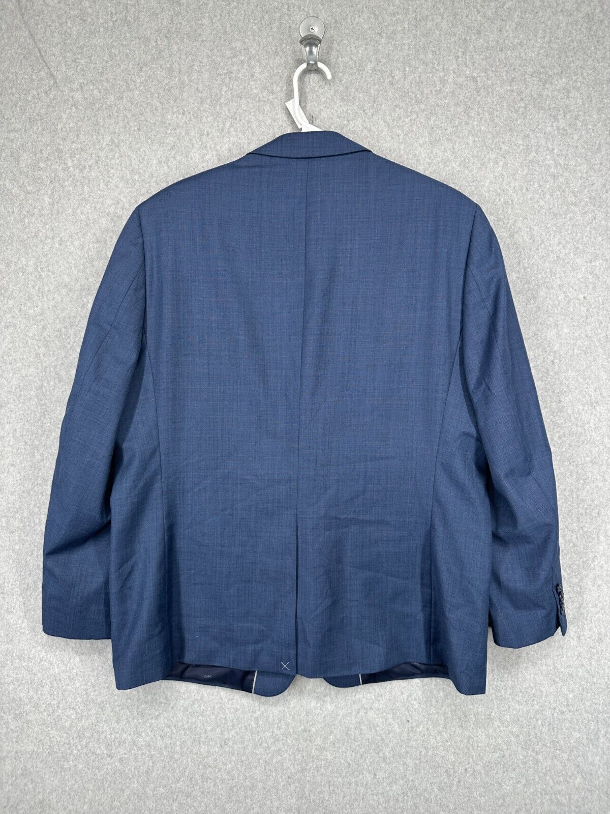 MICHAEL KORS Suit Jacket Size 46R Blue Solid Classic Fit Wool Blend Stretch MSRP