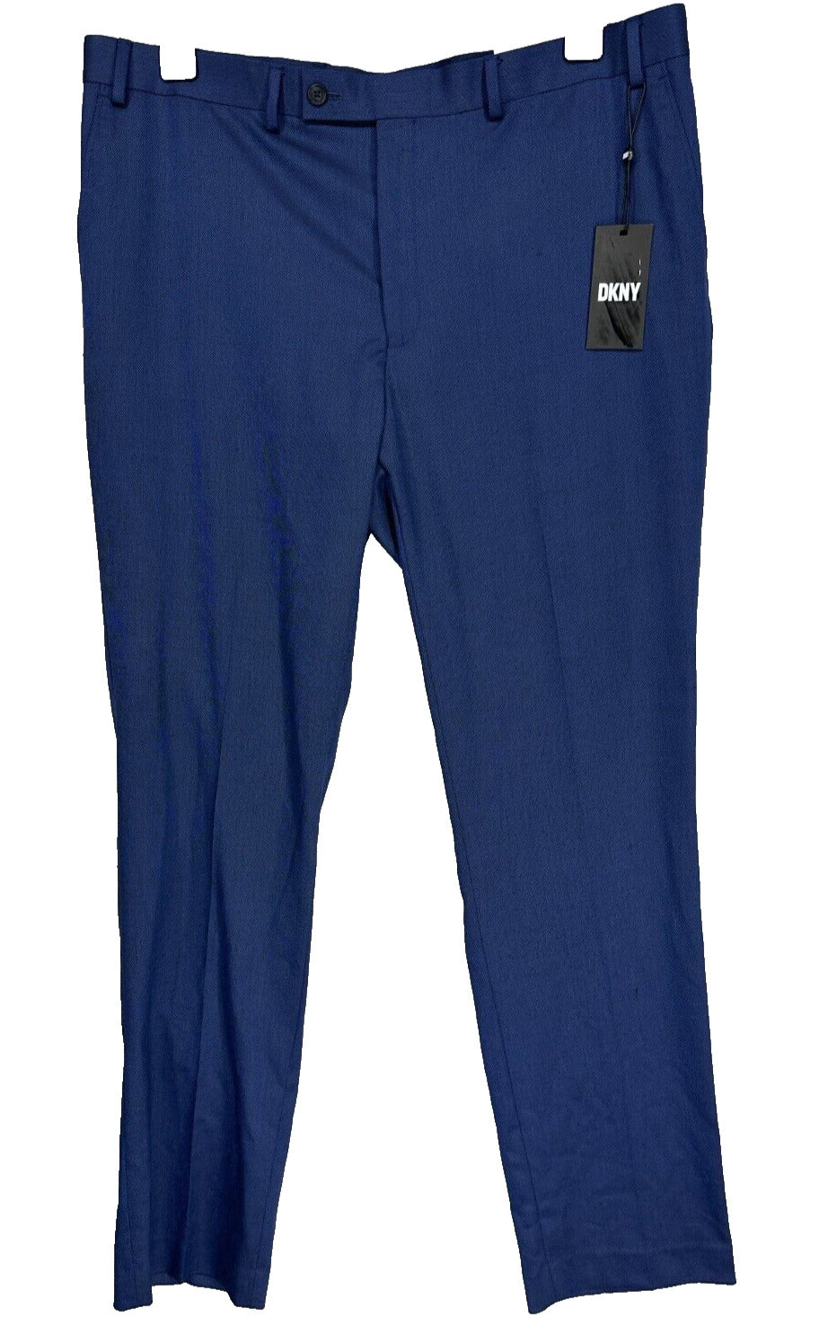 DKNY Dress Pants Mens Size 38x32 Blue Dot Modern Fit Stretch NWT $135