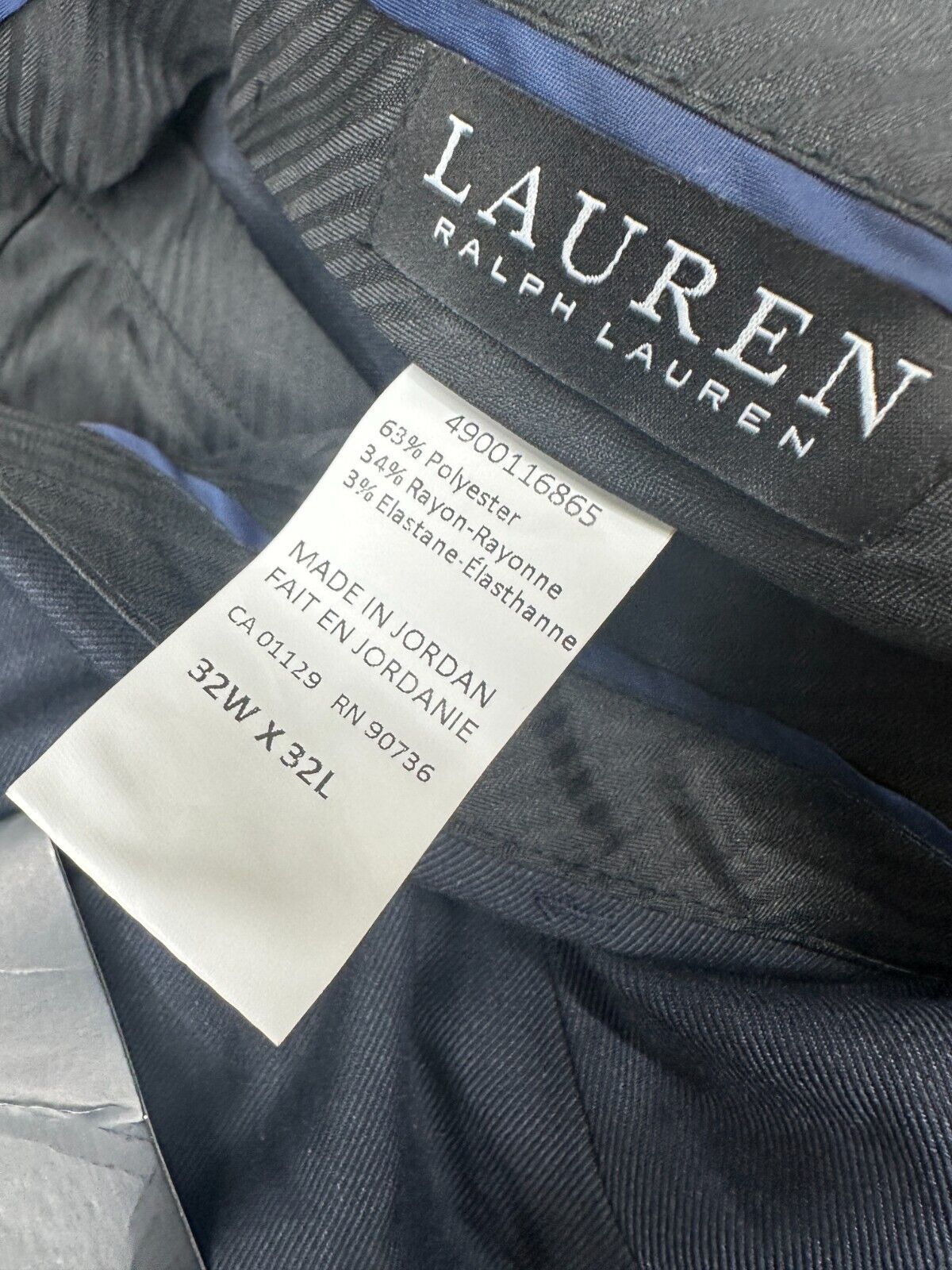 Ralph Lauren Mens Dress Pants 32x32 Navy Microtwill UltraFlex Classic Fit NWT