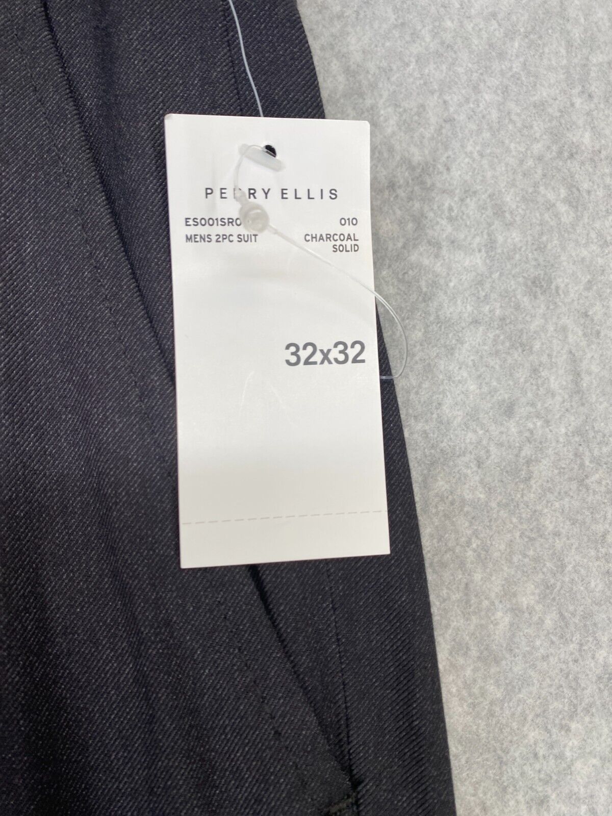 PERRY ELLIS Dress Pants 32x32 Charcoal Gray Comfort Stretch Slim Fit NWT