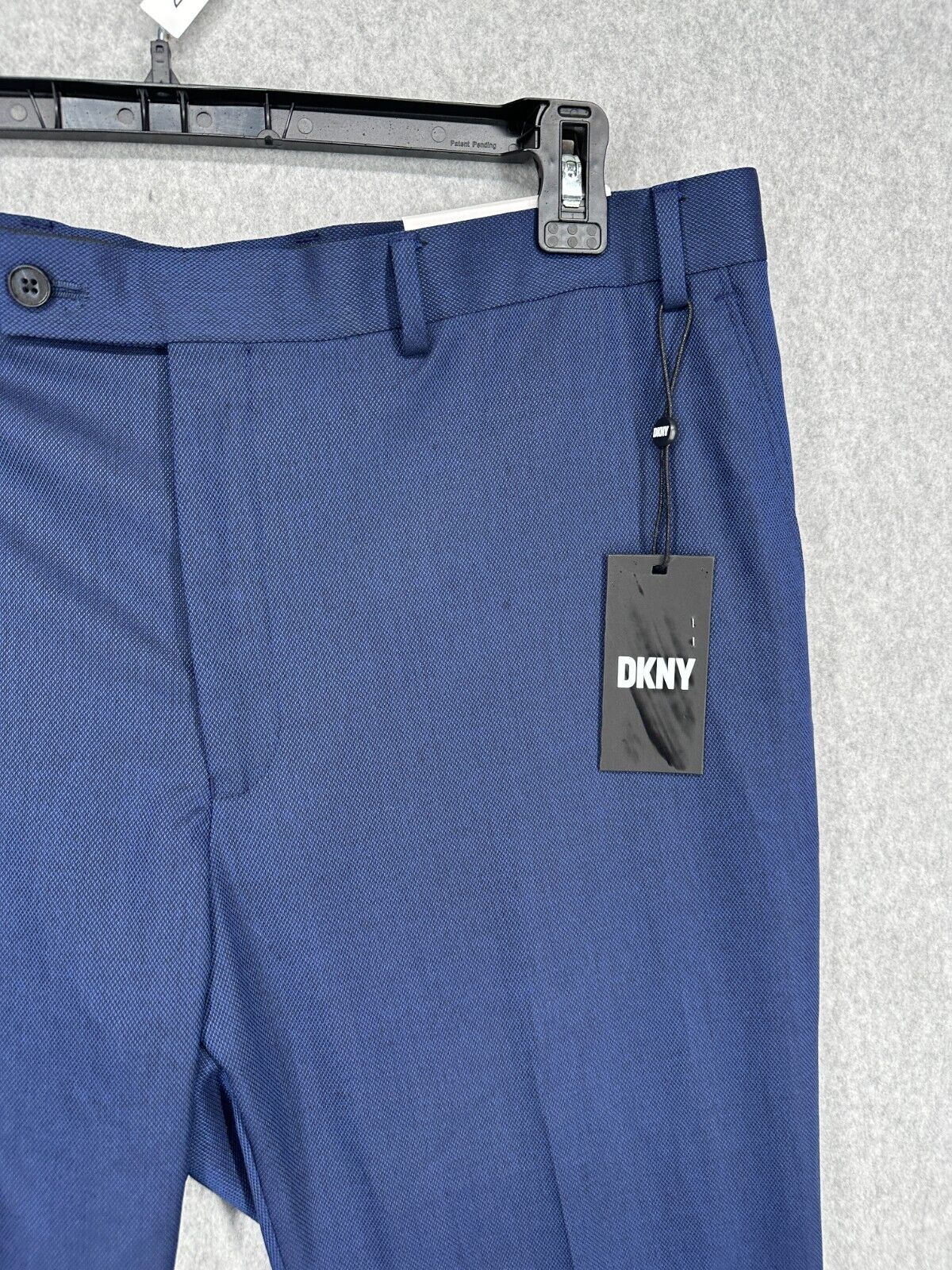 DKNY Dress Pants Mens Size 38x32 Blue Dot Modern Fit Stretch NWT $135