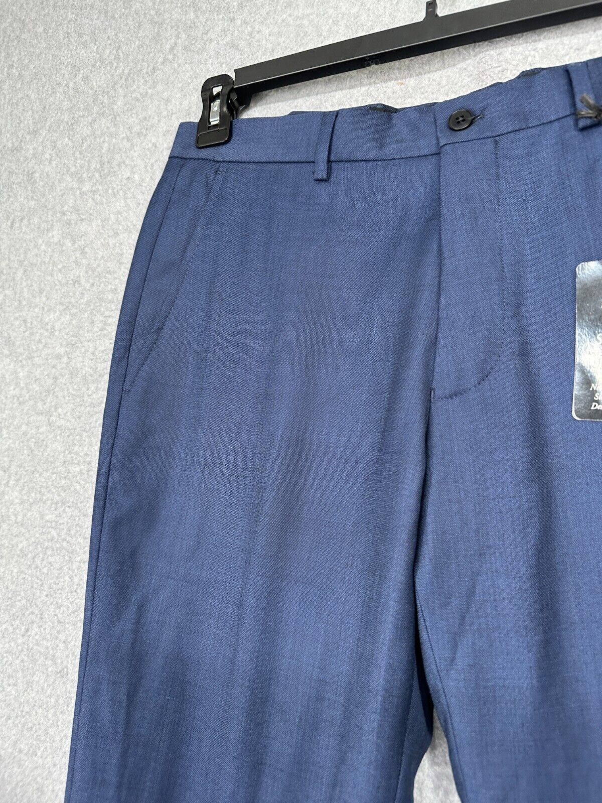 Armani Exchange Dress Pants Mens Size 34S Blue Solid Slim Fit Wool NWT