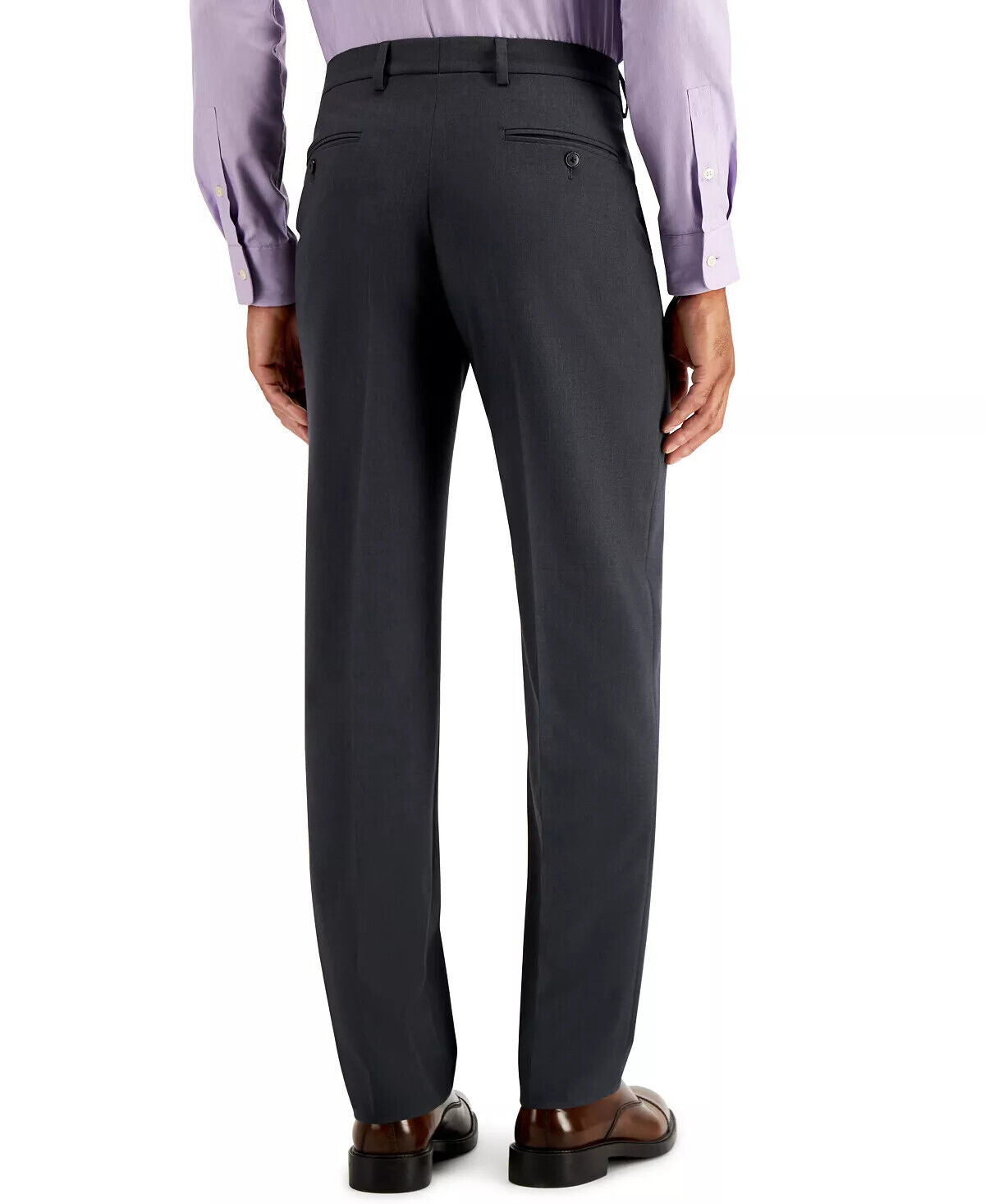 NAUTICA Mens Dress Pants 41x32 Charcoal Solid Modern Fit Bi-Stretch Tapered NWT