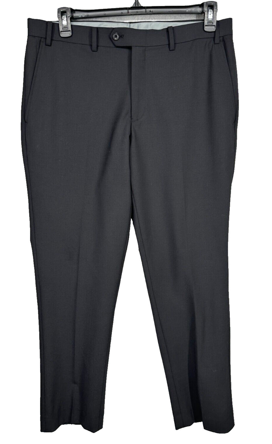 BAR III Dress Pants Mens Size 30x30 Black Slim Wool Blend Stretch PreOwned