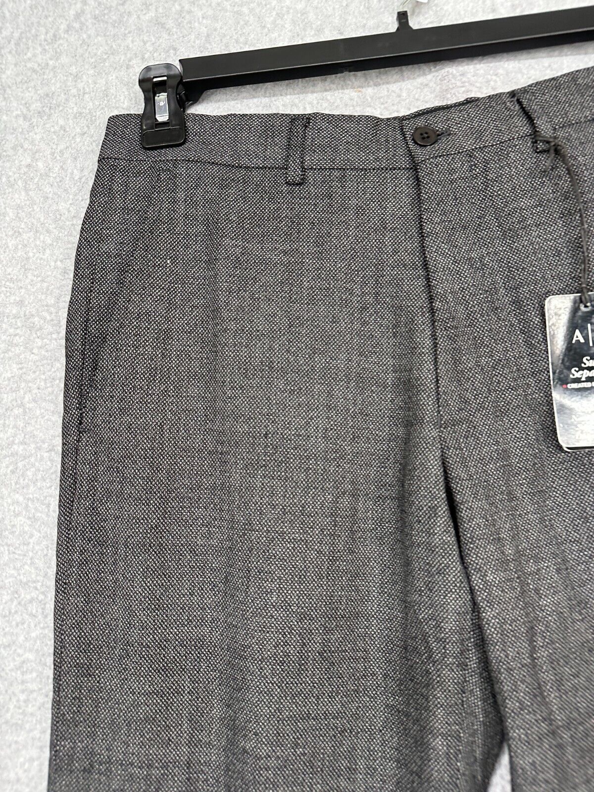 Armani Exchange Dress Pants Mens Size 32x32 Gray Pindot Slim Fit Wool NWT