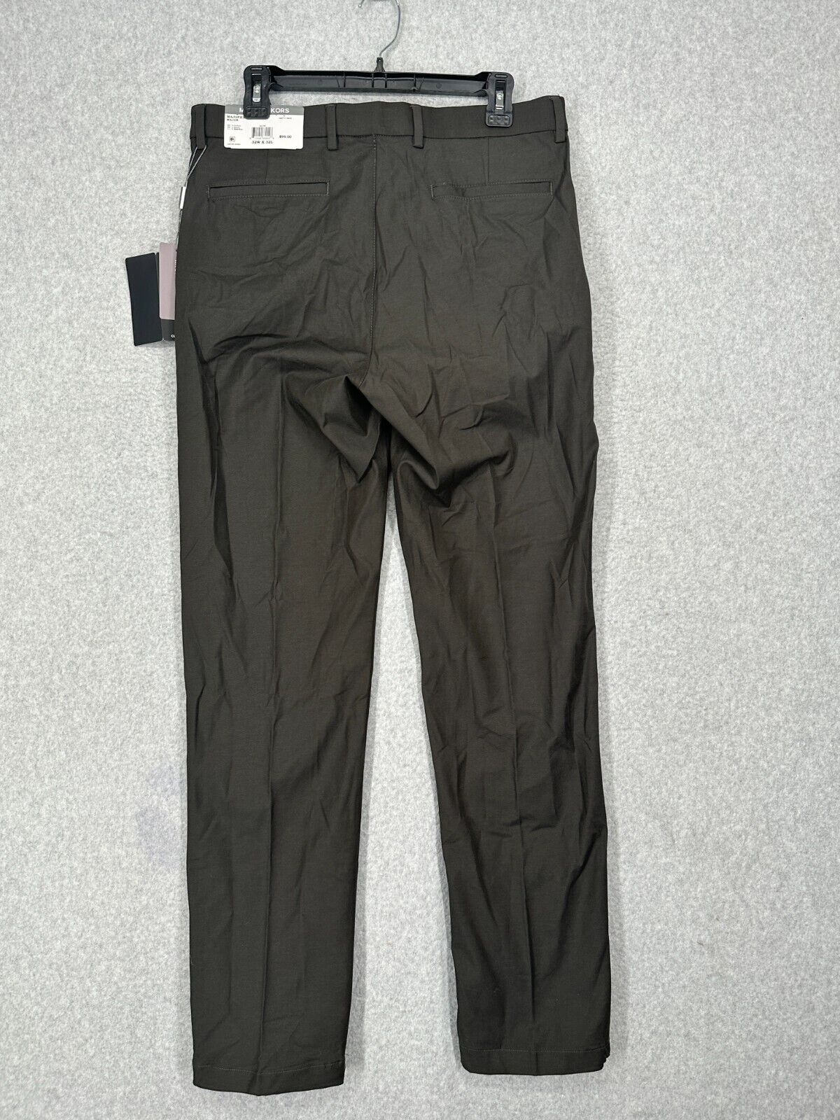 MICHAEL KORS Pants Size 38x30 Dark Olive Classic Fit Cotton Stretch Performance