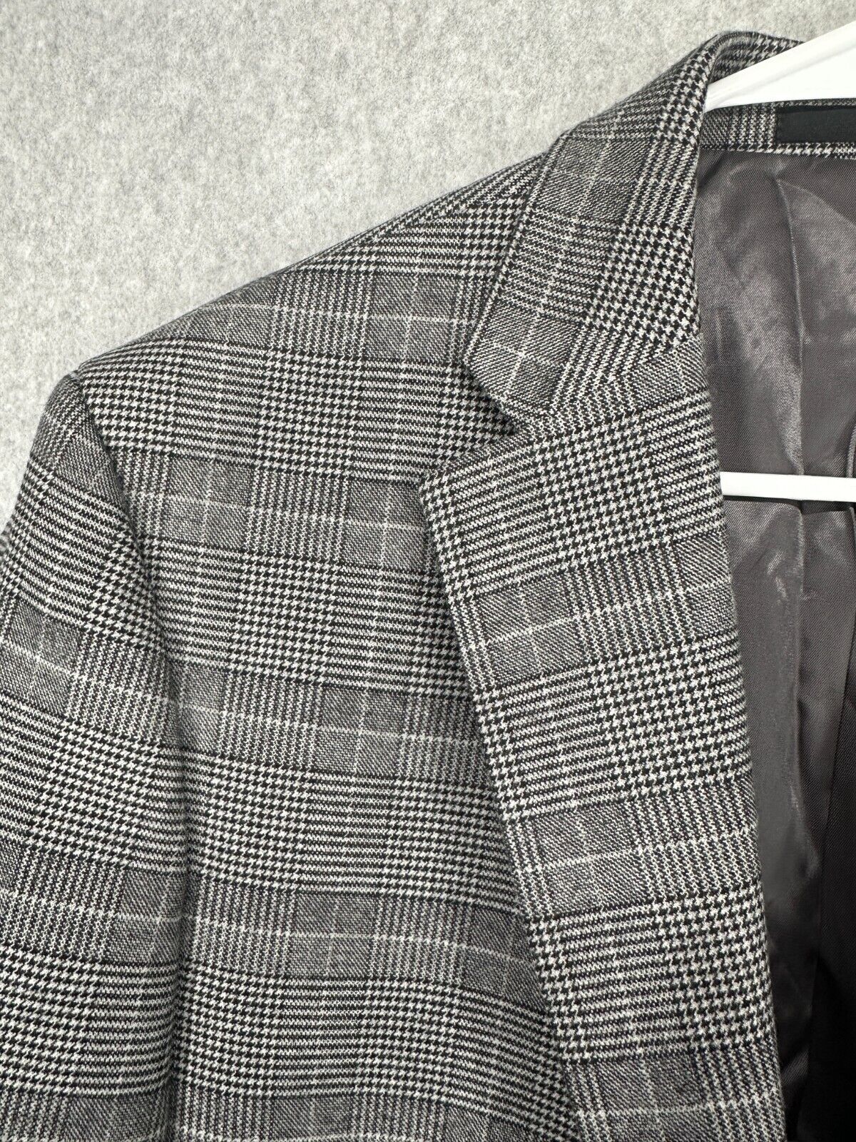 MICHAEL KORS Sport Coat Mens Size 42R Black White Plaid Classic Fit NWOT