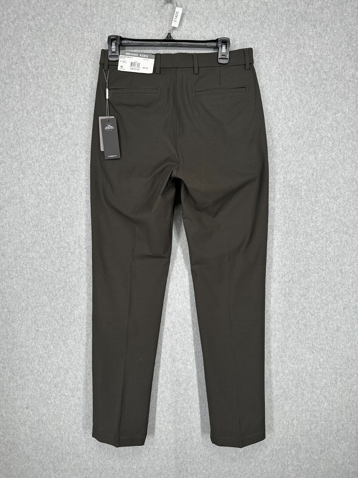 MICHAEL KORS Pants Size 30x32 Dark Olive Classic Fit Cotton Stretch Performance