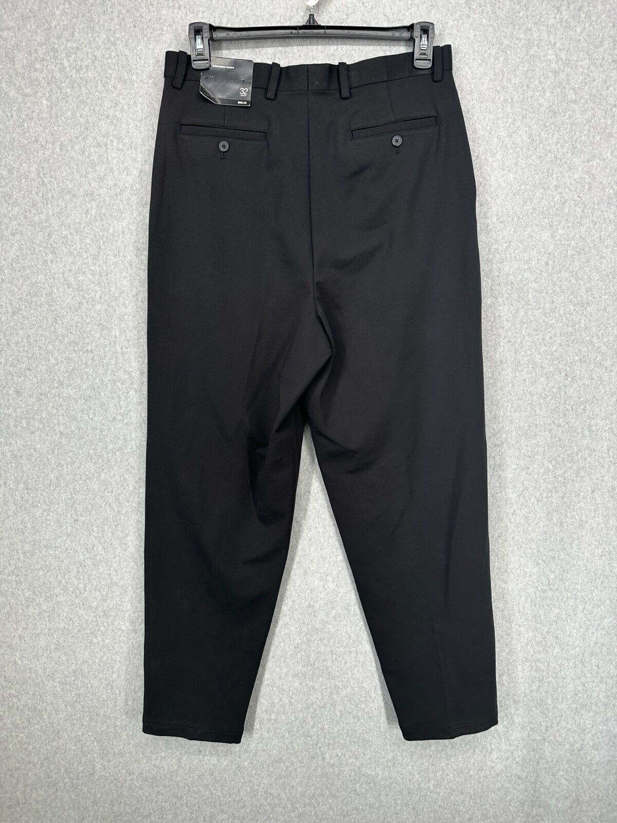 Inc International Concepts Dress Pants Mens Size 32x29 Black Pleated NWT