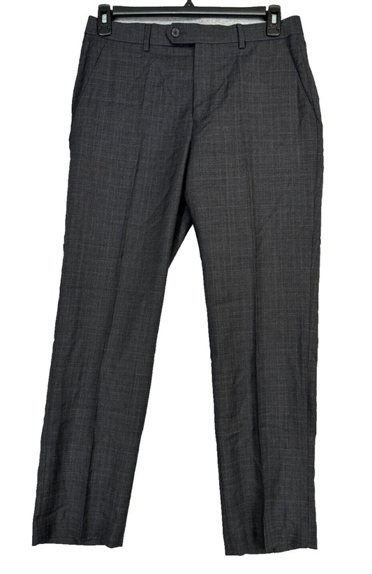 Ralph Lauren Mens Dress Pants 38x34 Gray Blue Plaid UltraFlex Classic Fit NWT