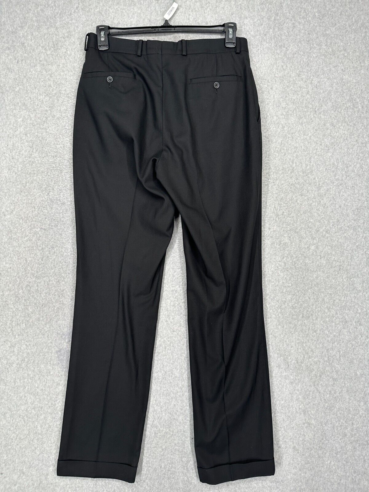 Kenneth Cole Reaction Suit Pants Men Size 32x33 Black Classic Fit Cuffed