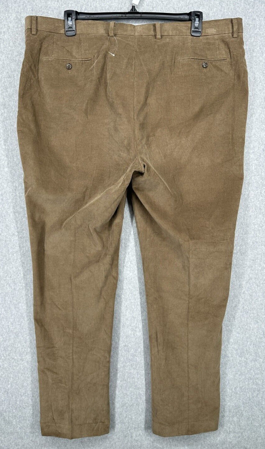 TOMMY HILFIGER Corduroy Pants Mens Size 44x34 Taupe Solid Modern Fit NWOT $95