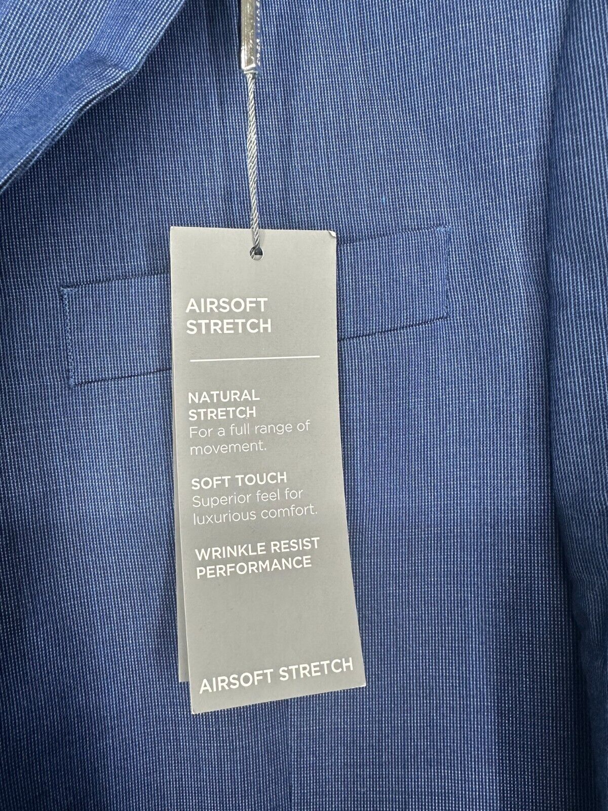 MICHAEL KORS Suit Jacket Size 40L Blue Tic Modern Fit Airsoft Stretch  NWT $450