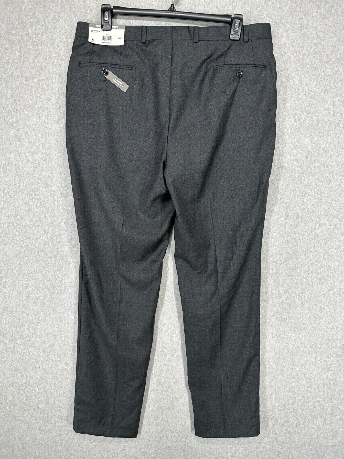 MICHAEL KORS Suit Pants Mens Size 38x34 Mid Gray Sharkskin Airsoft Classic Fit