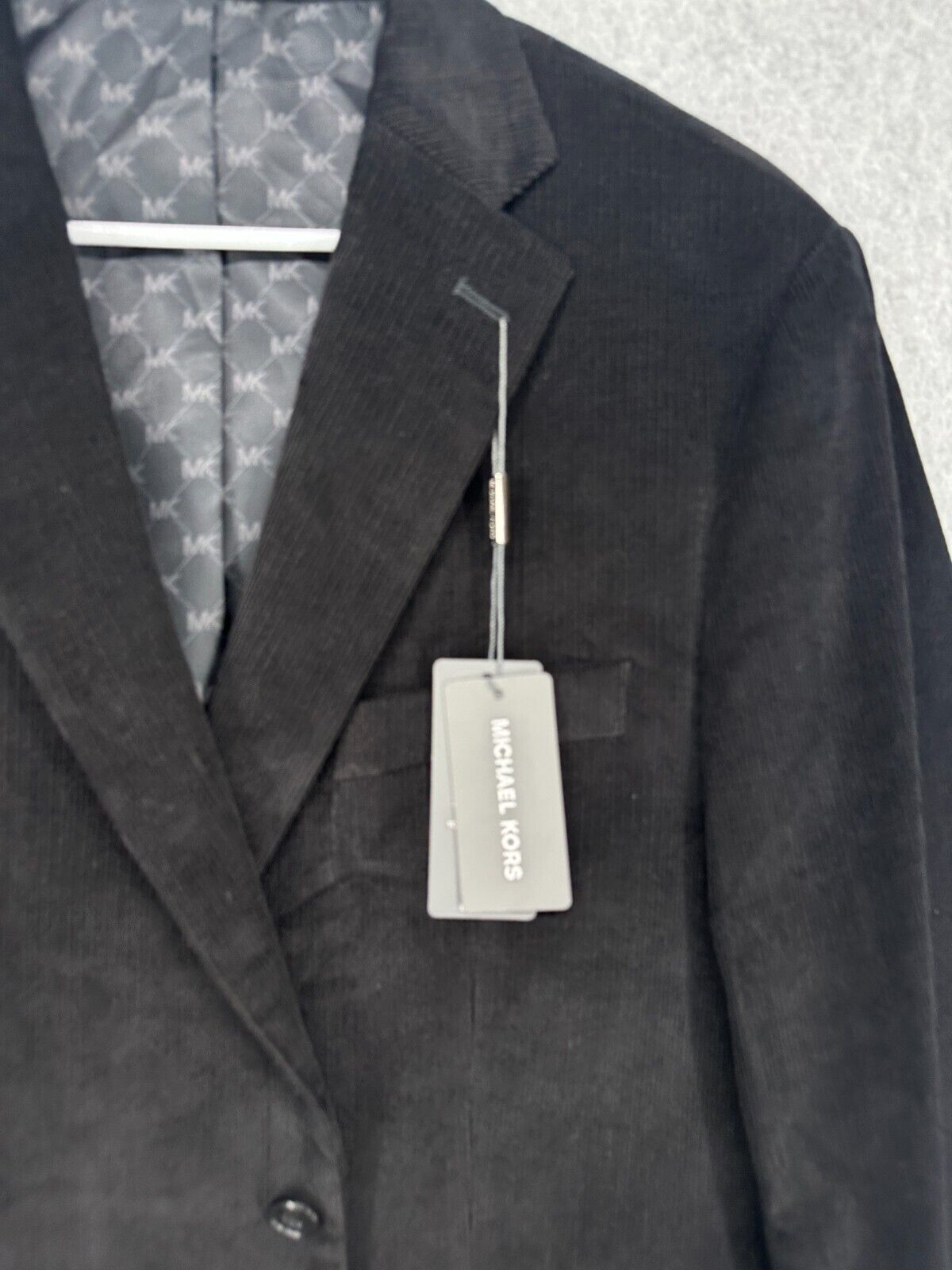 MICHAEL KORS Sport Coat Mens Size 42R Black Corduroy Classic Fit Stretch NWOT